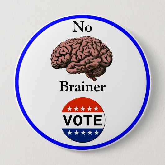 Geen Brainer Vote Button (Voorkant)