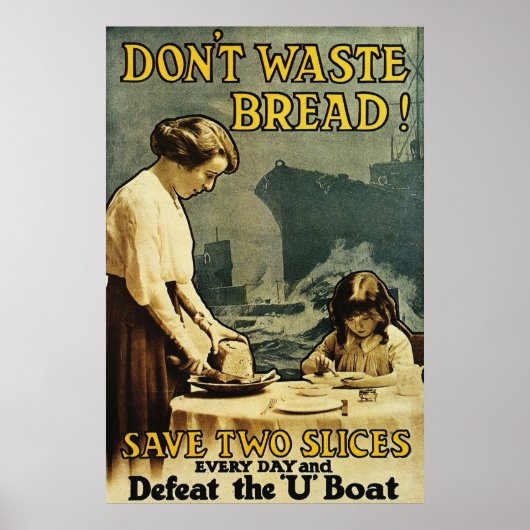 Geen brood verspillen poster (Voorkant)