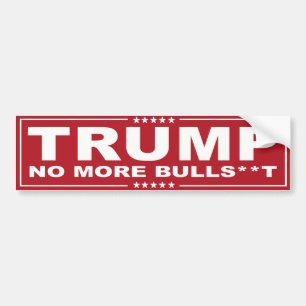 Geen BullS-t - Red Trump -.png Bumpersticker