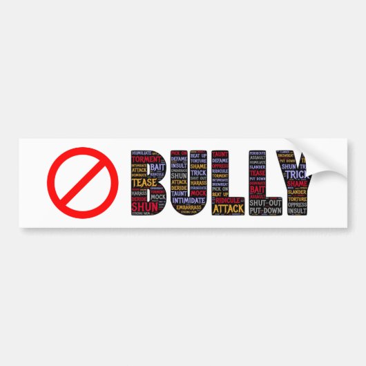 Geen bully Sticker (Voorkant)
