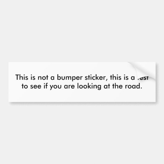 Geen bumpersticker (Voorkant)
