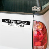 Geen Bumpersticker met probleem/probleem (Op Truck)