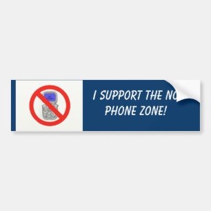 Geen Bumpersticker telefoonzone
