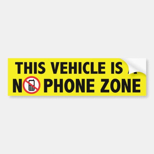 Geen Bumpersticker telefoonzone (Voorkant)