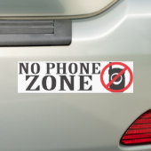 Geen Bumpersticker telefoonzone (Op auto)