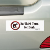 Geen Bumpersticker voor derde termijn (Op auto)