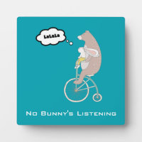 Geen Bunny's Luisterende Whimsical Funny Illustrat
