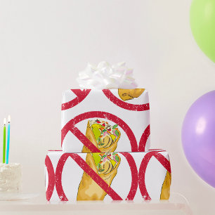 Geen Burrito's Toegestaan Bord Humoristisch Voedse Cadeaupapier