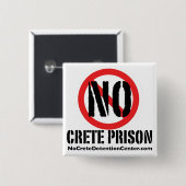 Geen Button op het Kreta Gevangenis (Voorkant /achterkant)