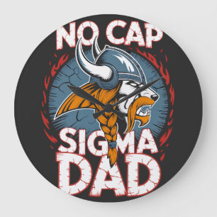 Geen Cap Sigma Vader Viking Grafische T-shirt voor Grote Klok