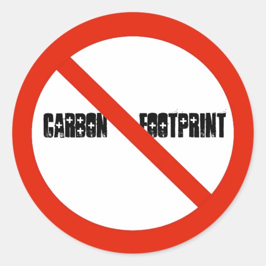 Geen Carbon FootPrint Sticker (Voorkant)