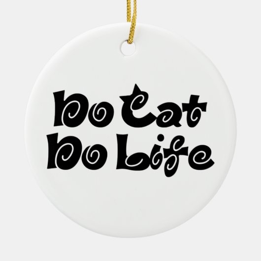 Geen Cat No Life Keramisch Ornament (Voorkant)