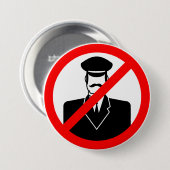 Geen Chauffeur Toegestaan Symbool Grappige Waarsch Ronde Button 7,6 Cm (Voorkant /achterkant)