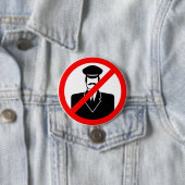 Geen Chauffeur Toegestaan Symbool Grappige Waarsch Ronde Button 7,6 Cm (In situ)