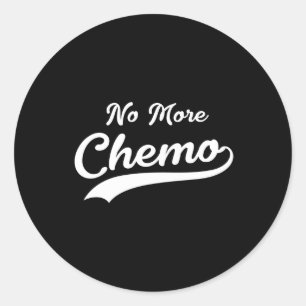 Geen chemo meer   Overlevende kanker   Retrostijl Ronde Sticker