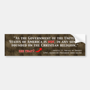 Geen Christelijke natie Bumpersticker