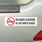 Geen Clintons meer in het Witte Huis Bumpersticker (Op auto)
