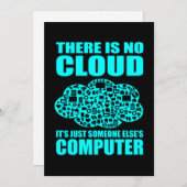 Geen Cloud Computer IT Tech Software Programmer Ge Bedankkaart (Voorkant / Achterkant)