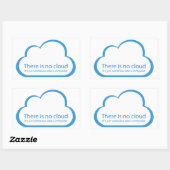 Geen cloud rechthoekige sticker (Vel)