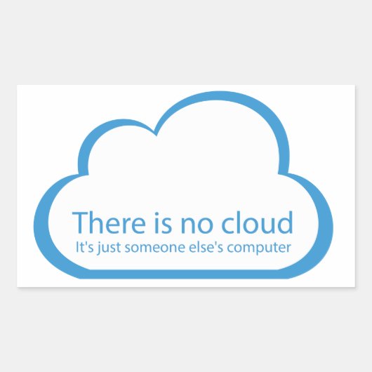 Geen cloud rechthoekige sticker (Voorkant)