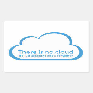 Geen cloud rechthoekige sticker
