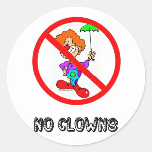 GEEN CLOWNS STICKER