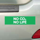 GEEN CO2 GEEN LEVEN BUMPERSTICKER (Op auto)