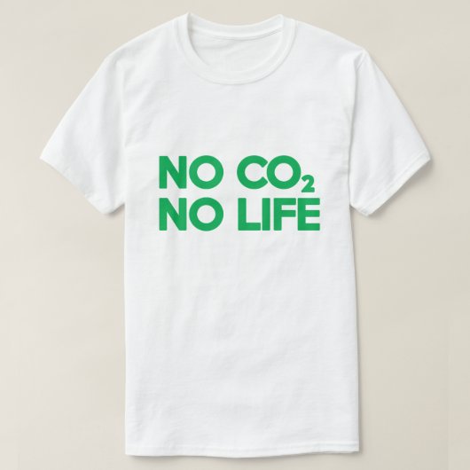 GEEN CO2 GEEN LEVEN T-SHIRT (Design voorkant)
