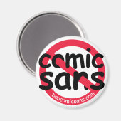 Geen Comic Sans-magneet Magneet (Voorkant / Achterkant)
