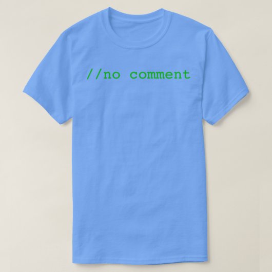 Geen commentaar t-shirt (Design voorkant)