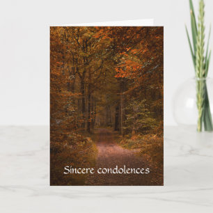 Geen condoleance bij mijn graf en wenen kaart