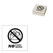 Geen contant geld in rubberen stempel (Gestempeld)