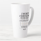 Geen controle op de fysieke therapist Fun Custom Latte Mok (Rechterhoek)