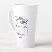 Geen controle op de fysieke therapist Fun Custom Latte Mok (Linkerhoek)