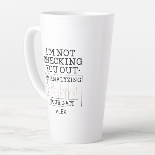 Geen controle op de fysieke therapist Fun Custom Latte Mok (Linkerhoek)