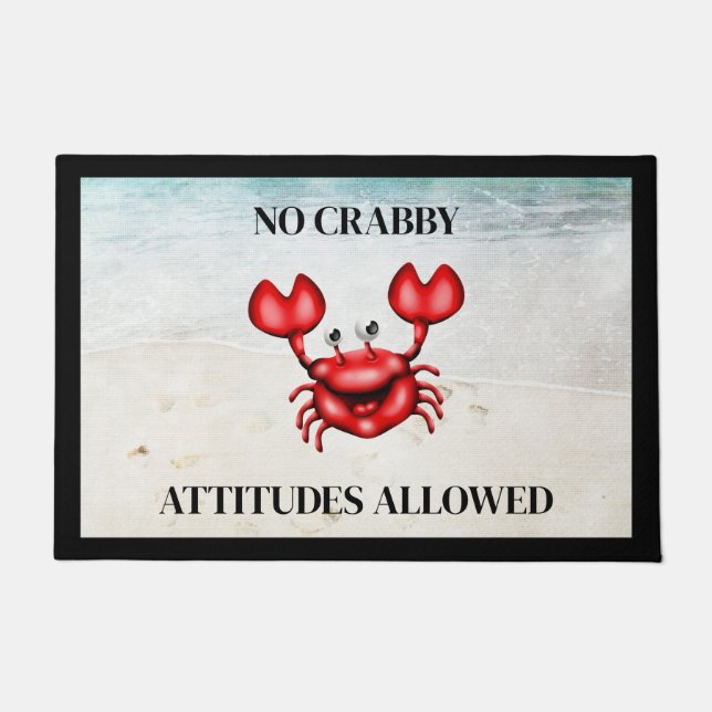 Geen Crabby Attitudes Door Mat (Voorkant)