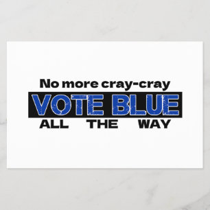 Geen Cray Cray meer, stem helemaal blauw Flyer