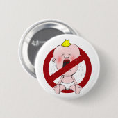 GEEN CRY BABIES RONDE BUTTON 5,7 CM (Voorkant /achterkant)