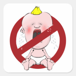 GEEN CRY BABIES VIERKANTE STICKER