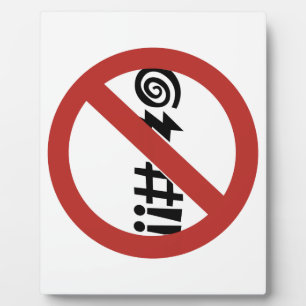 Geen Cursing toegestaan, Sign, Virginia, VS Fotoplaat