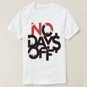 Geen dagen uit kleding: rood zwart en wit T-shirt