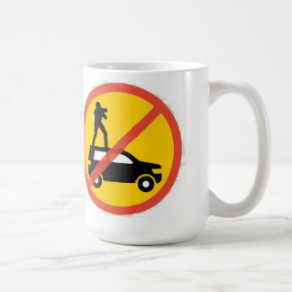 Geen dak rijden Euro teken koffiemok