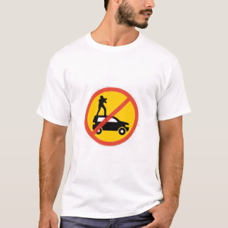 Geen Dak Rijden Euro Teken T-Shirt
