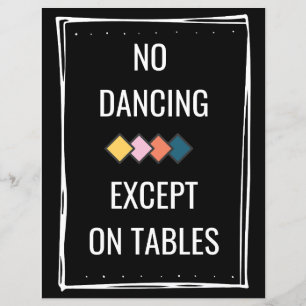 Geen dansen behalve op de tabellen