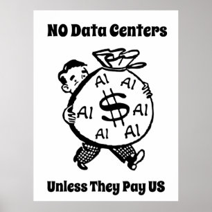Geen Datacenters Tenzij Ze Ons Betalen Poster