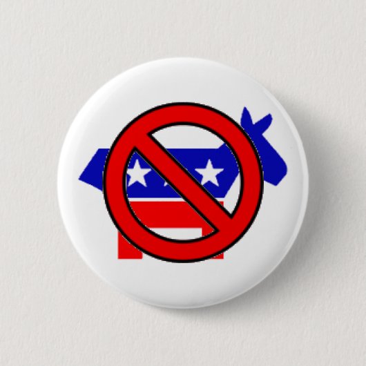 Geen democraten ronde button 5,7 cm (Voorkant)
