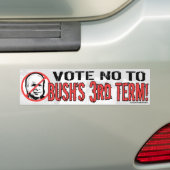 Geen derde termijn van Struik Bumpersticker (Op auto)
