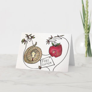 Geen Dergelijk Ding zoals een Vrije Lunch Notecard Kaart