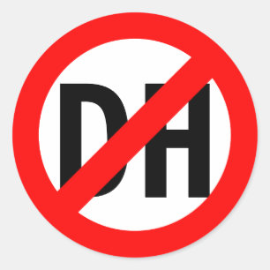 Geen DH Ronde Sticker