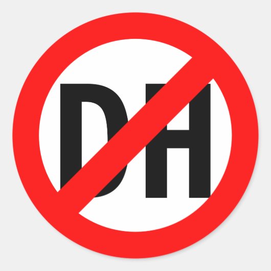 Geen DH Ronde Sticker (Voorkant)